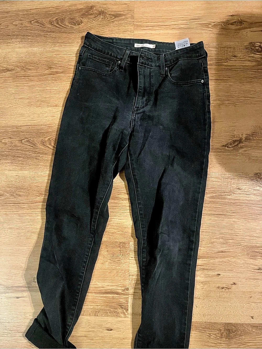 LEVIS High Rise Black Skinny Jeans Waist 29 Like New